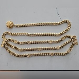 Vintage St. John Gold 36" Chain Belt Necklace